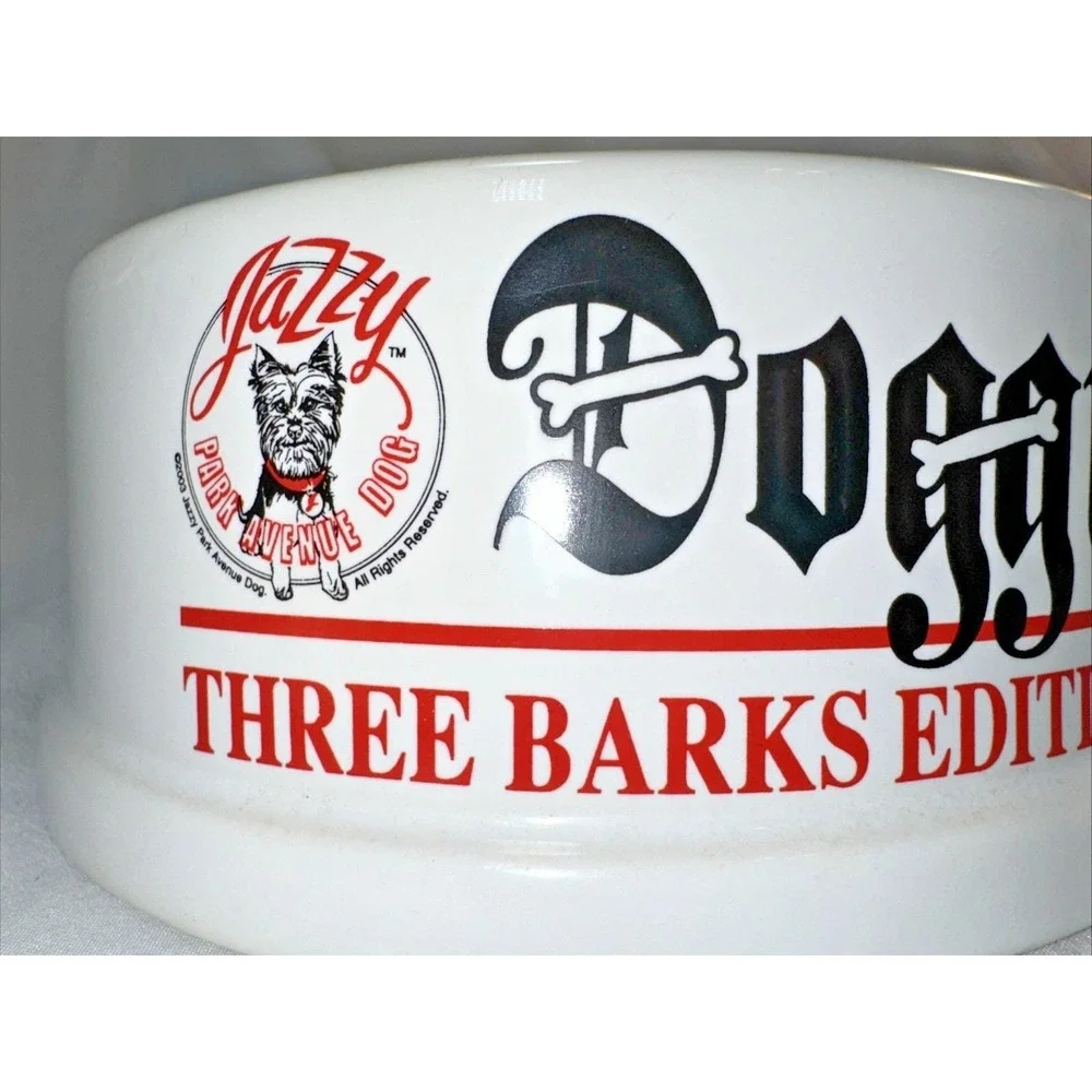 Doggie Dish 3 Barks Edition. Jazzy Park Avenue Bone Dog 2003 Dog Dish Newspaper